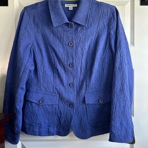 Coldwater Creek Textured Button-Front Jacket Size 18